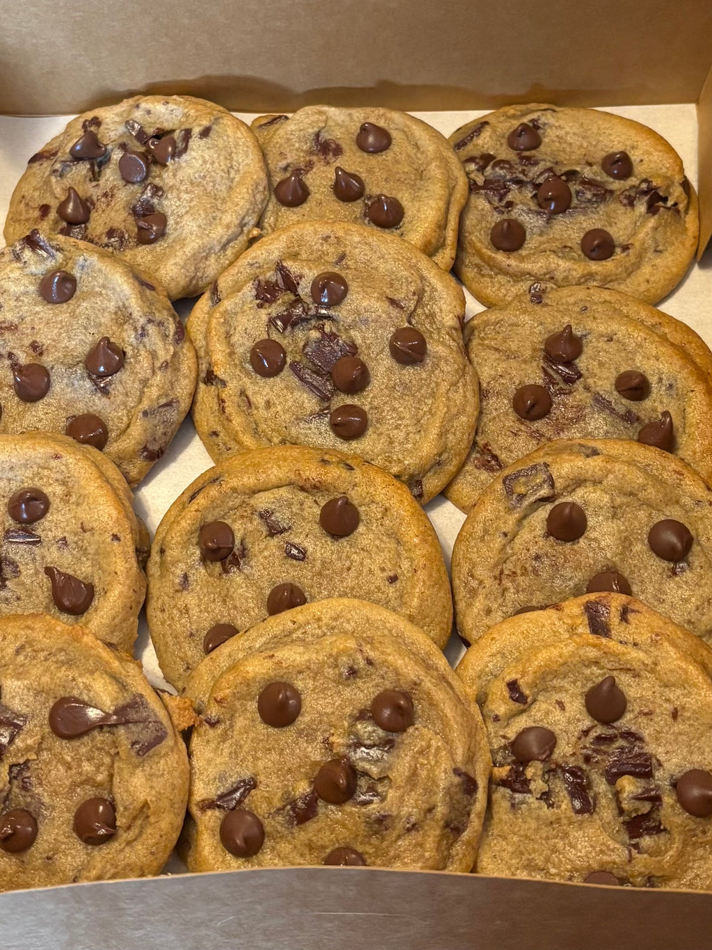 12 Home Baked Chocolate Chunk Cookies
