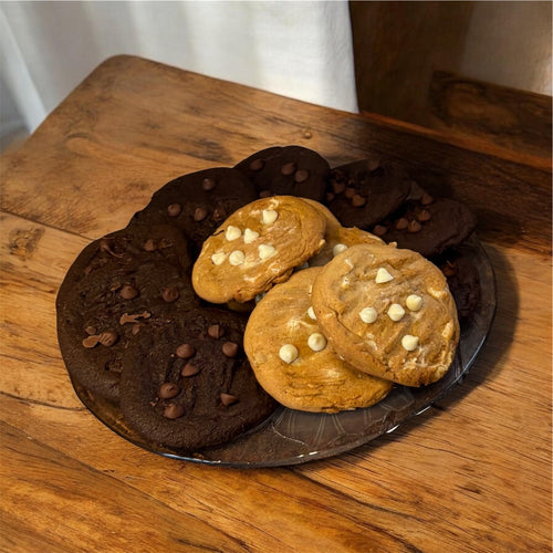 12 Home Baked Double Chocolate Cookies